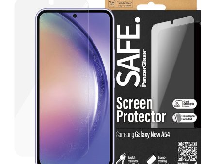 Samsung Galaxy A55 (5G) Safe By PanzerGlass® Ultra-Wide Fit Skærmbeskyttelse - Case Friendly - Gold Strength - Gennemsigtig For Sale