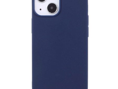 iPhone 13 Fleksibel TPU Plast Bagside Cover - Mørkeblå Hot on Sale