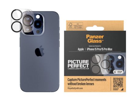 iPhone 15 Pro   15 Pro Max PanzerGlass PicturePerfect - Kamerabeskyttelse - Gennemsigtig   Sort on Sale