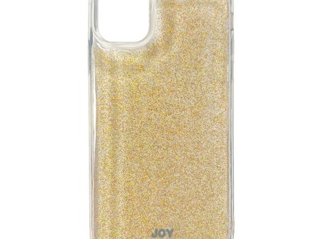 iPhone 11 Joy Case Hybrid Glitter Cover - Gennemsigtig   Guld Cheap