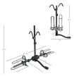 2-Bike Hitch Mount Bike Rack for 1-1 4 Inch or 2 Inch Receiver-Black Online