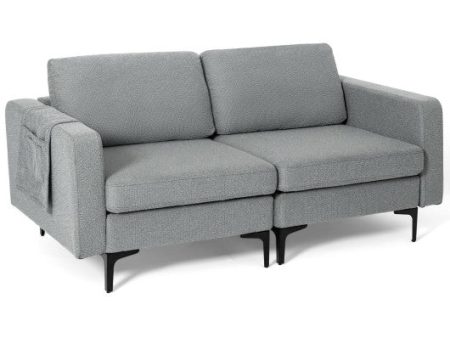 1 2 3 4-Seat Convertible Sectional Sofa with Reversible Ottoman-2-Seat Sale