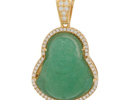 Sterling Silver Jade Content Buddha Necklace For Discount