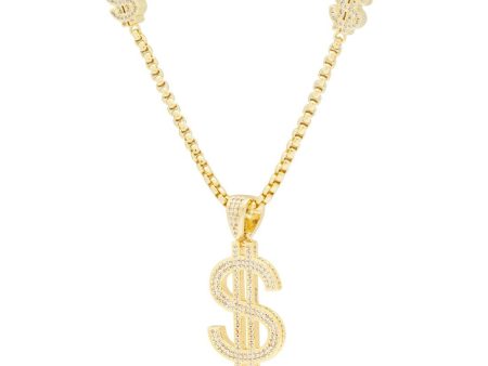 Dollar Sign Link Necklace Discount