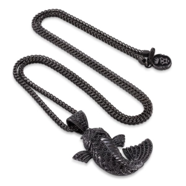 Black Gold Utsurimono Koi Fish Necklace For Discount