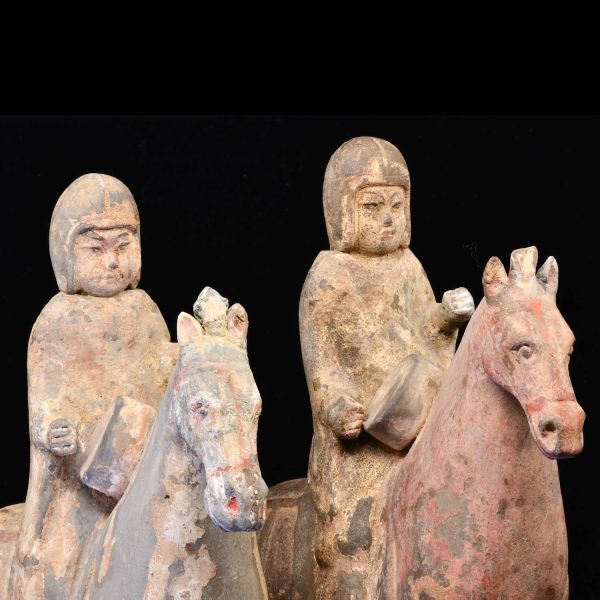 A pair Chinese Equestrian Musicians, Northern Wei Period, ca. 386-534 CE For Cheap