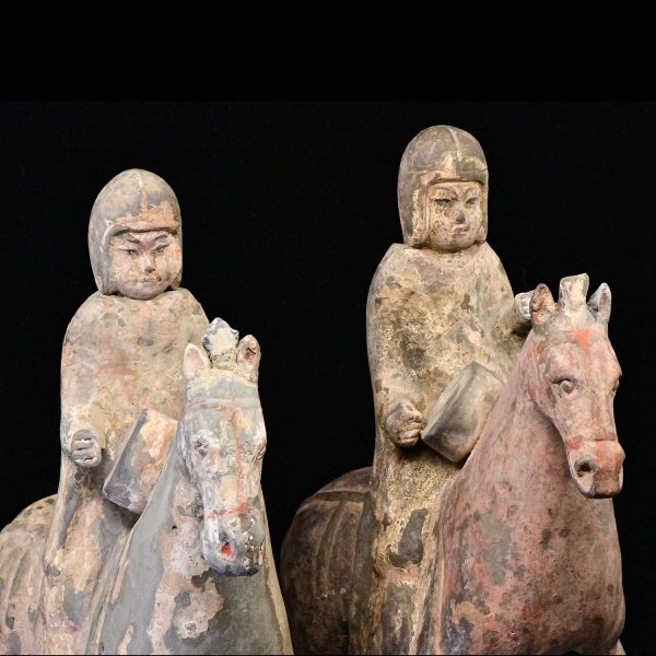 A pair Chinese Equestrian Musicians, Northern Wei Period, ca. 386-534 CE For Cheap