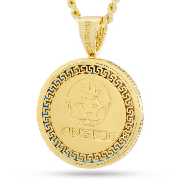 Blue Peace and Love Medallion Necklace Online