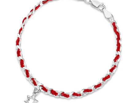 Outline Star of David Red String Protection Bracelet Discount