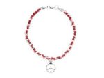 Peace Sign Lucky Red String Bendel Bracelet on Sale