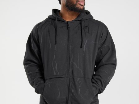 Gymshark Power Zip Hoodie - Black Print For Cheap