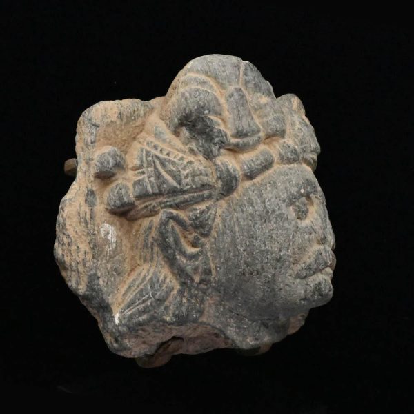 A Gandhara Schist Head of a Devotee, ca 1st century BCE CE Online Hot Sale