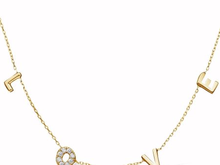 Love Letter Necklace with a Sparkling O Discount