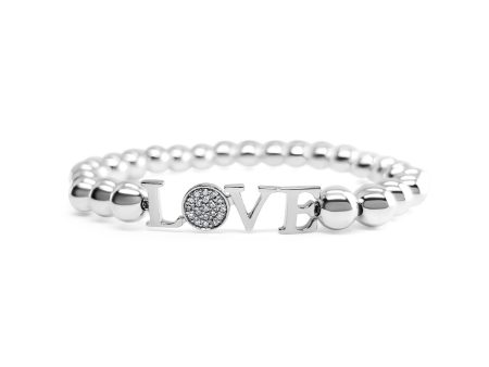 Love Bracelet on 5mm Beads With Diamonds Supply