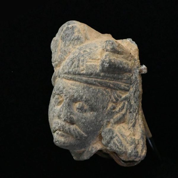 A Gandhara Schist Head of a Devotee, ca 1st century BCE CE Online Hot Sale