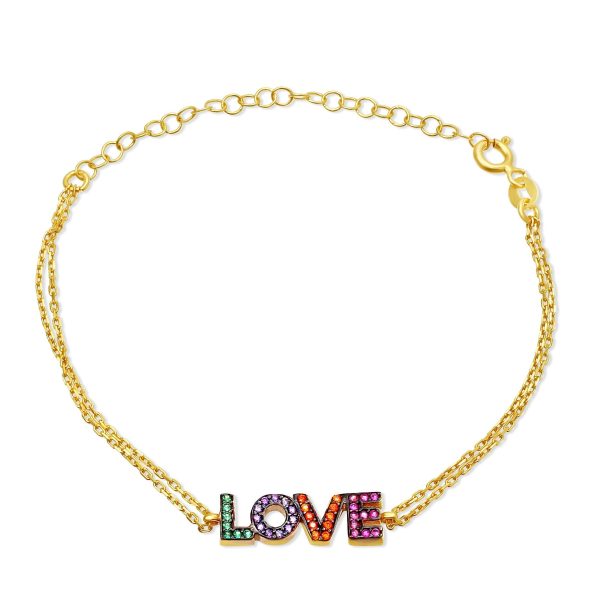 Love Letter Bracelet in Colorful Stones Fashion