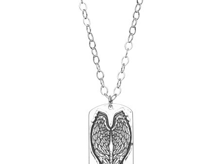 Angel Wings Dog Tag Necklace Cheap