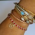 Peace Sign Lucky Red String Bendel Bracelet on Sale