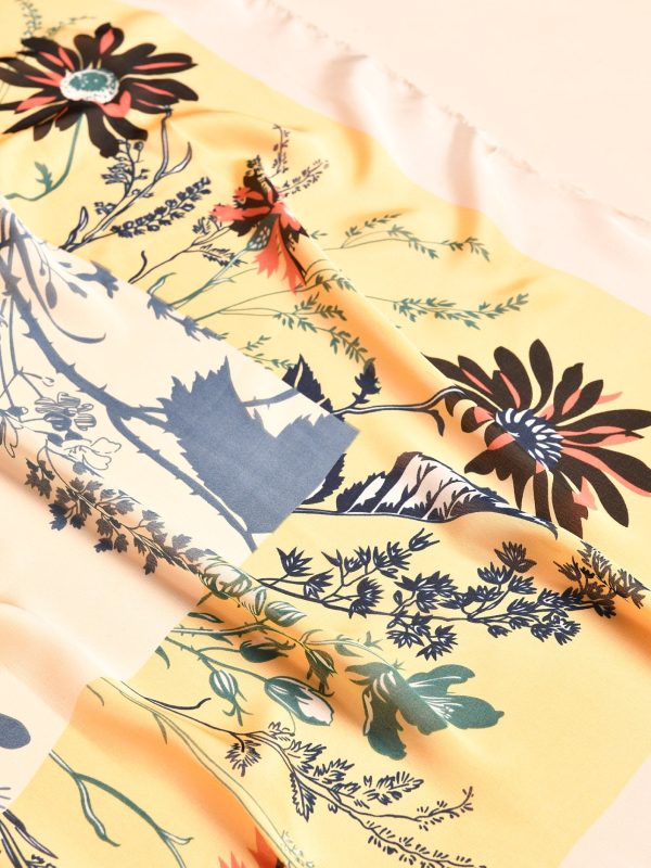 Printed Silk Scarf Online now