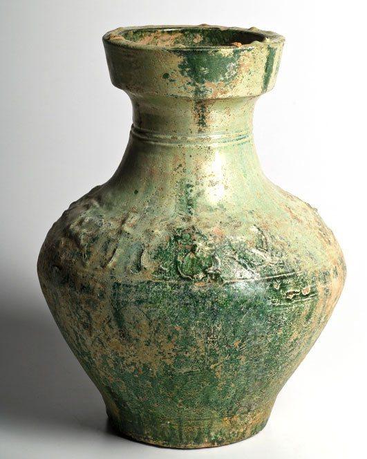 A large Chinese Green Glazed Hu, Eastern Han Dynasty, 25 - 220 CE Supply